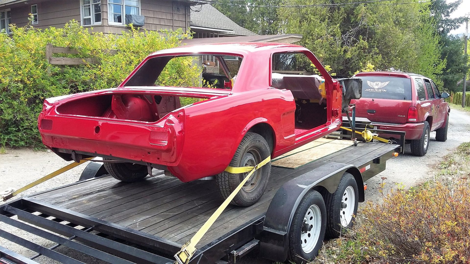 Mustang body in candy red