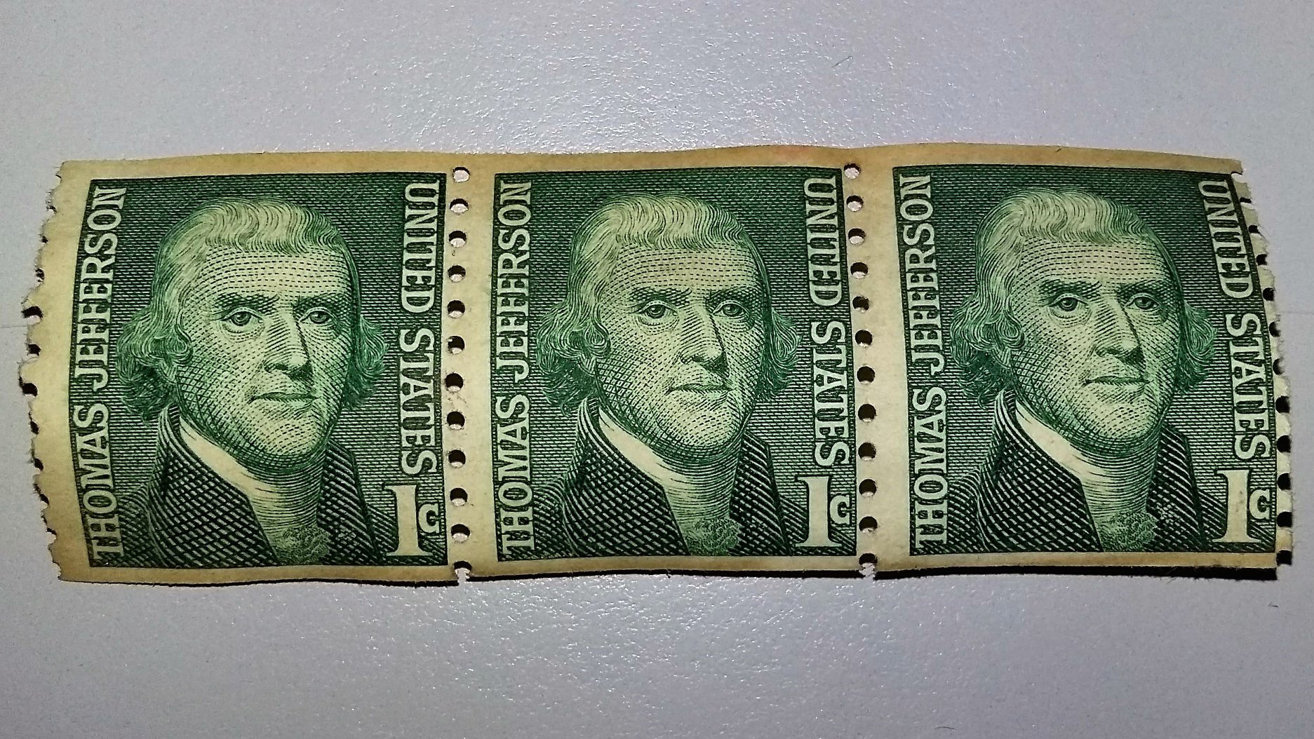 Jefferson stamps issued in 1968