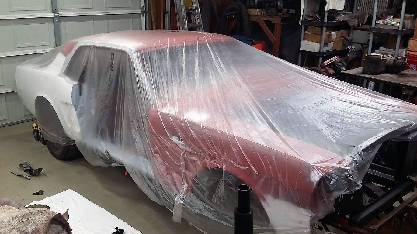 Car covered - waiting for paint