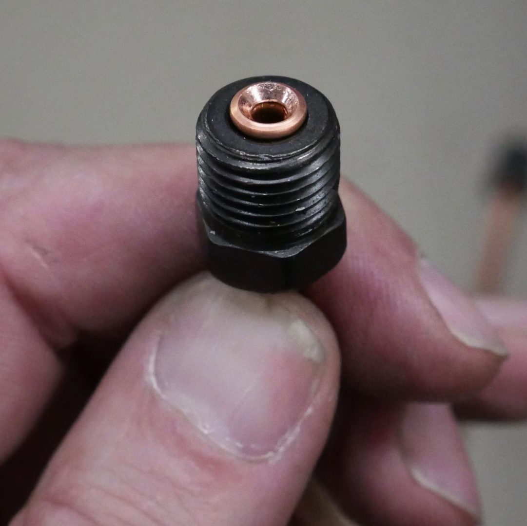 A tube nut compresses the flare and seals the joint in the companion half of the inverted flare - found on the master cylinder and proportioning valve.