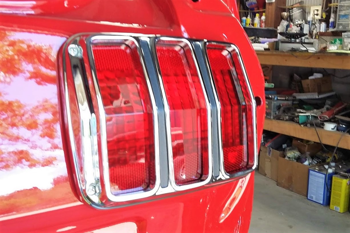 Tail lights and bezels installed