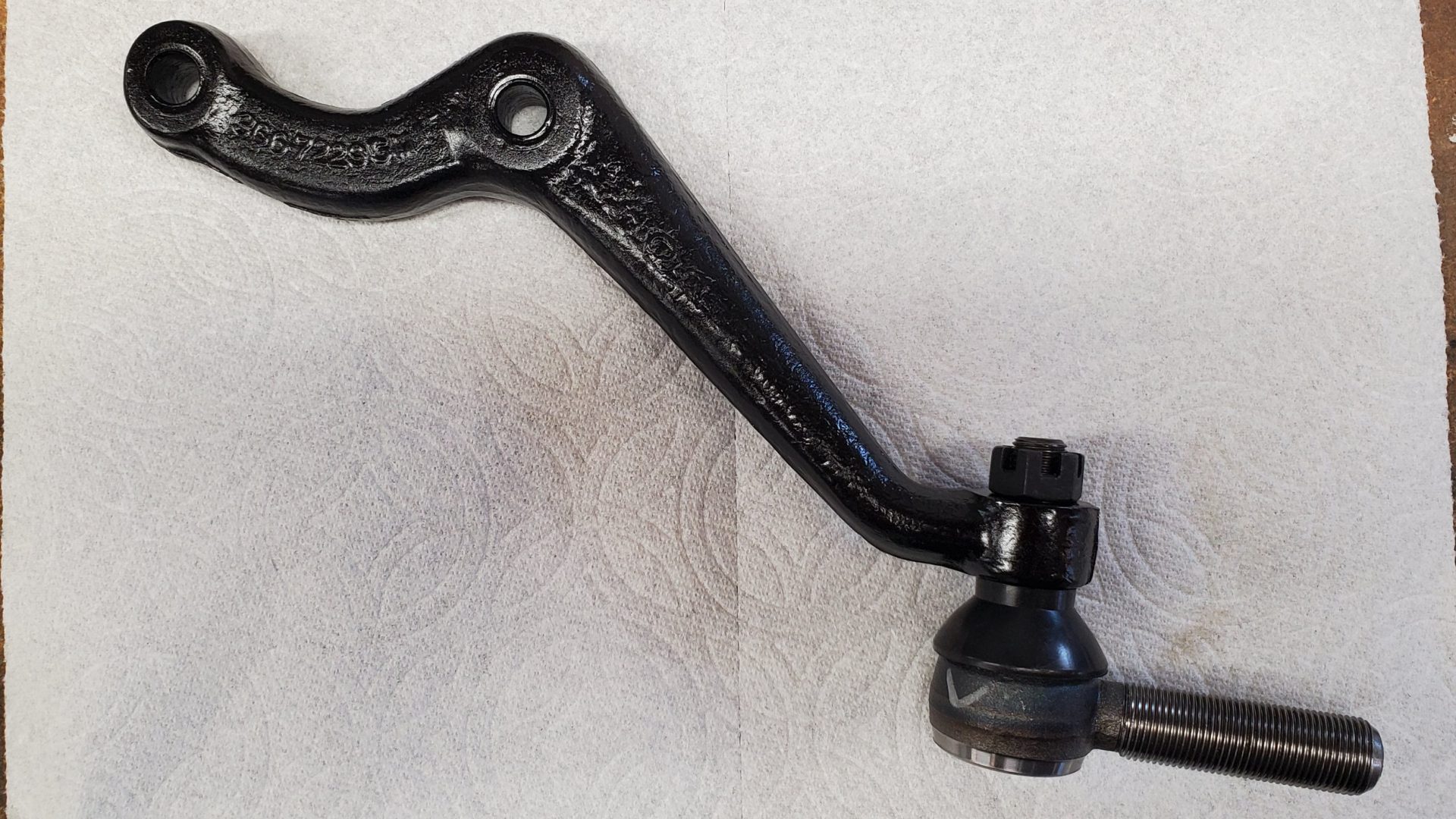 Steering arm and tapered tie rod end