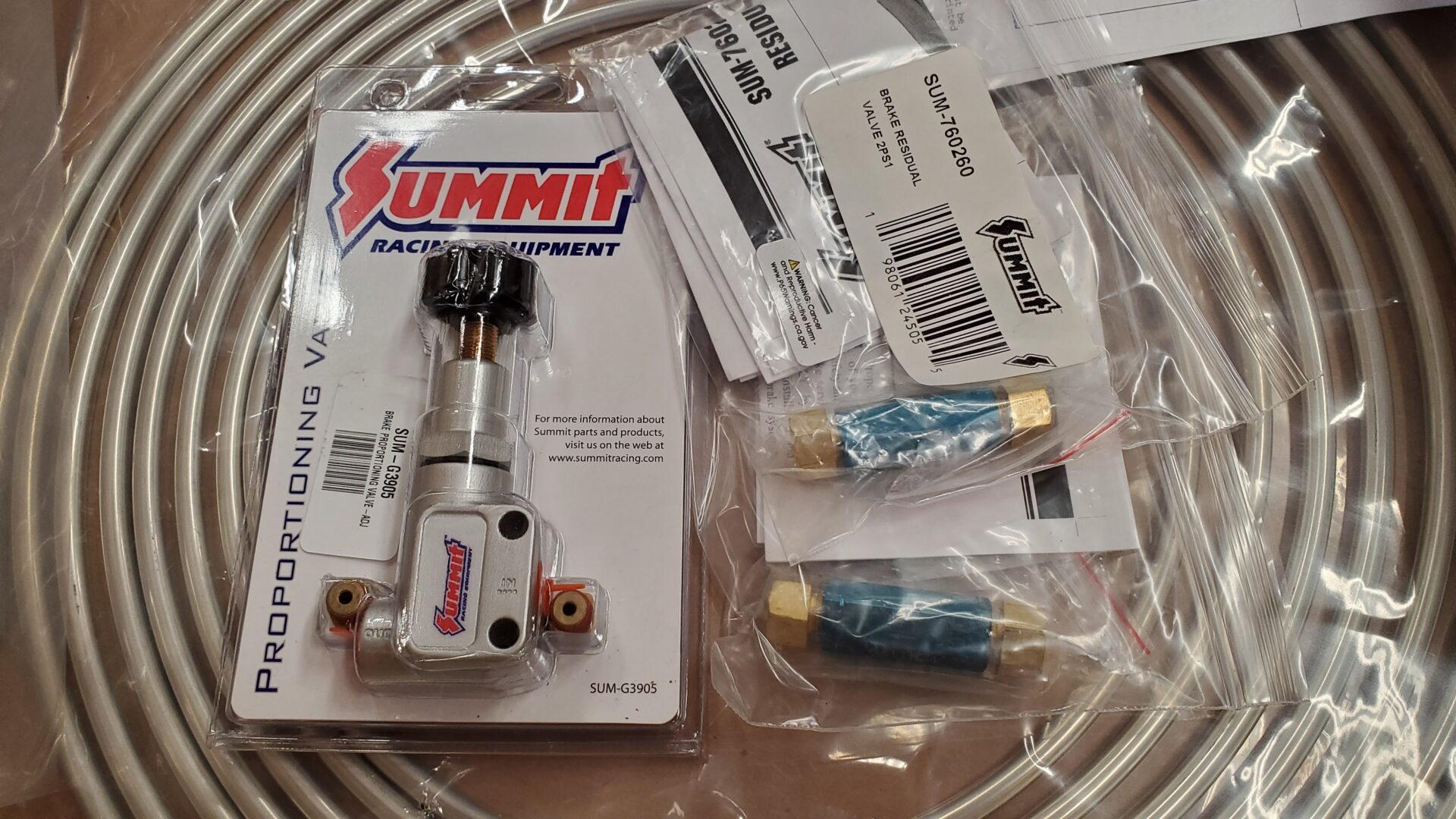 Summit Racing prop and residual valves